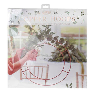 Copper Hanging Hoop - set of 3