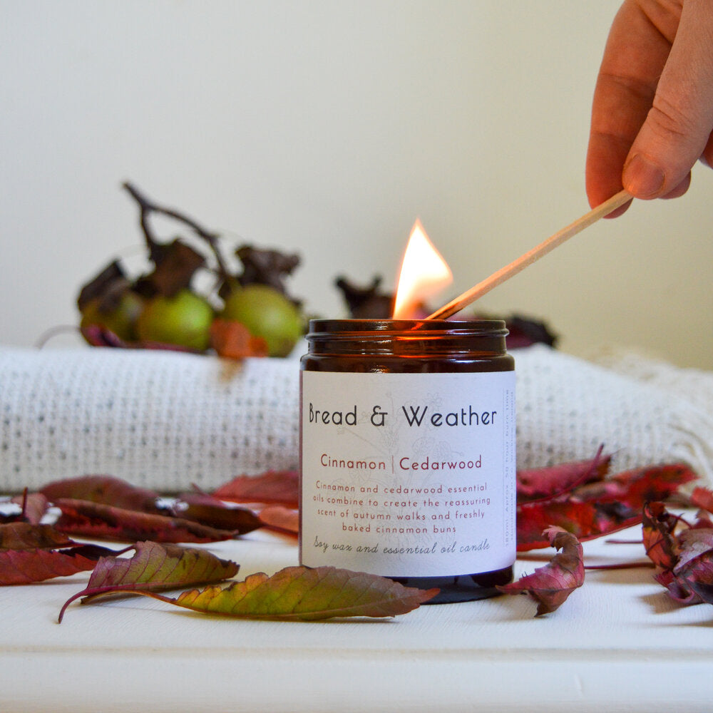 Bread and Weather Essential Oil Candle - Cinnamon Cedarwood