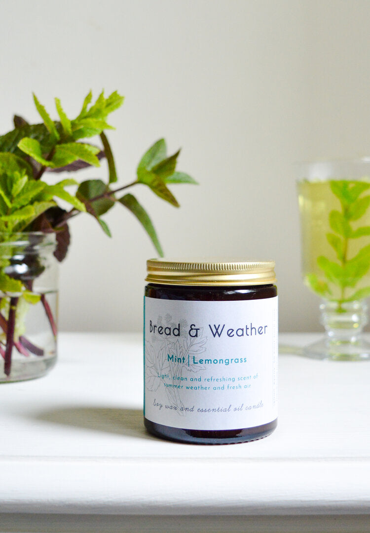 Bread and Weather Essential Oil Candle - Mint Lemongrass