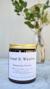 Bread and Weather Essential Oil Candle - Geranium Vetiver