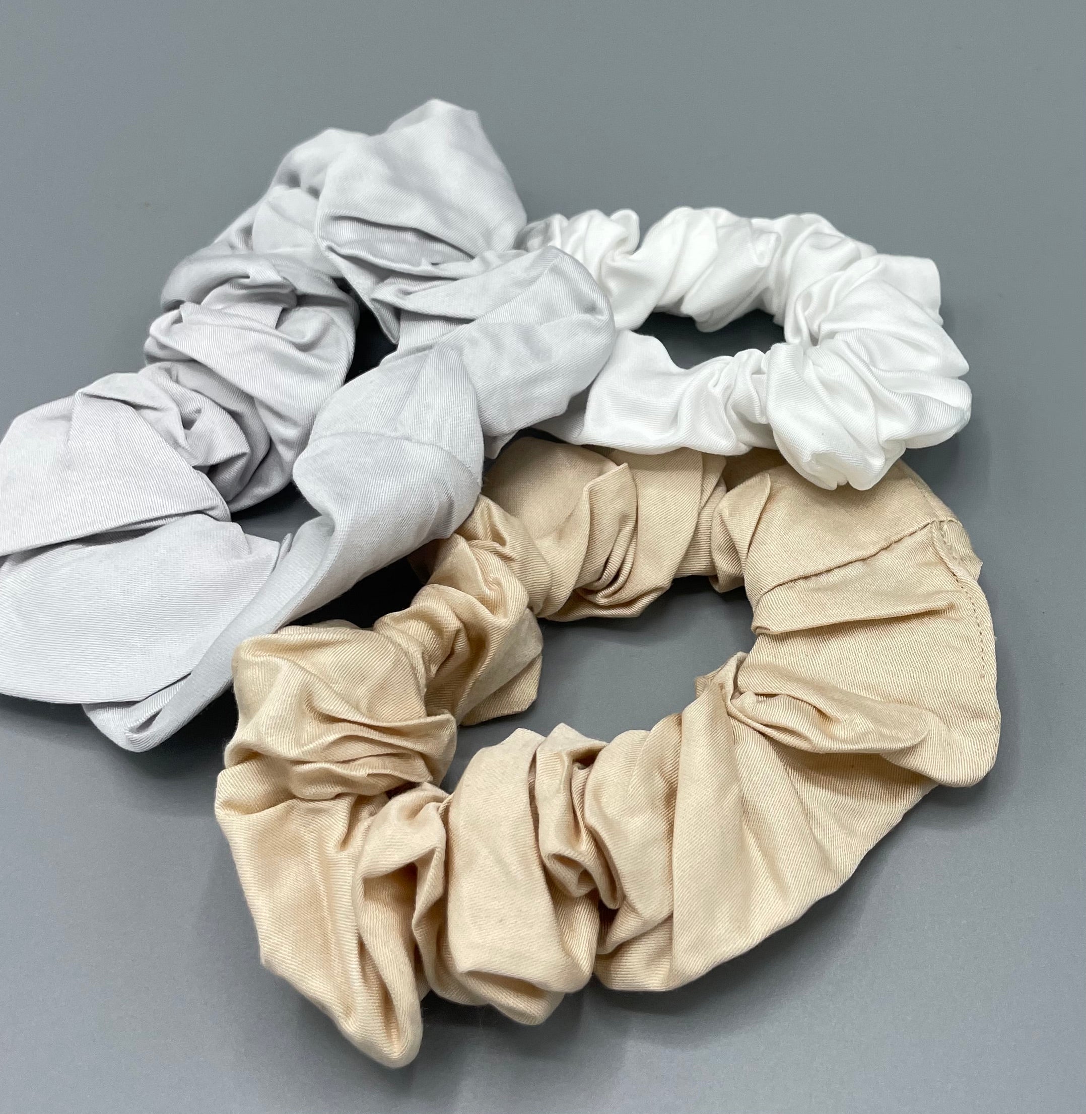 Organic Bamboo Scrunchie - silver