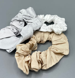 Organic Bamboo Scrunchie - silver