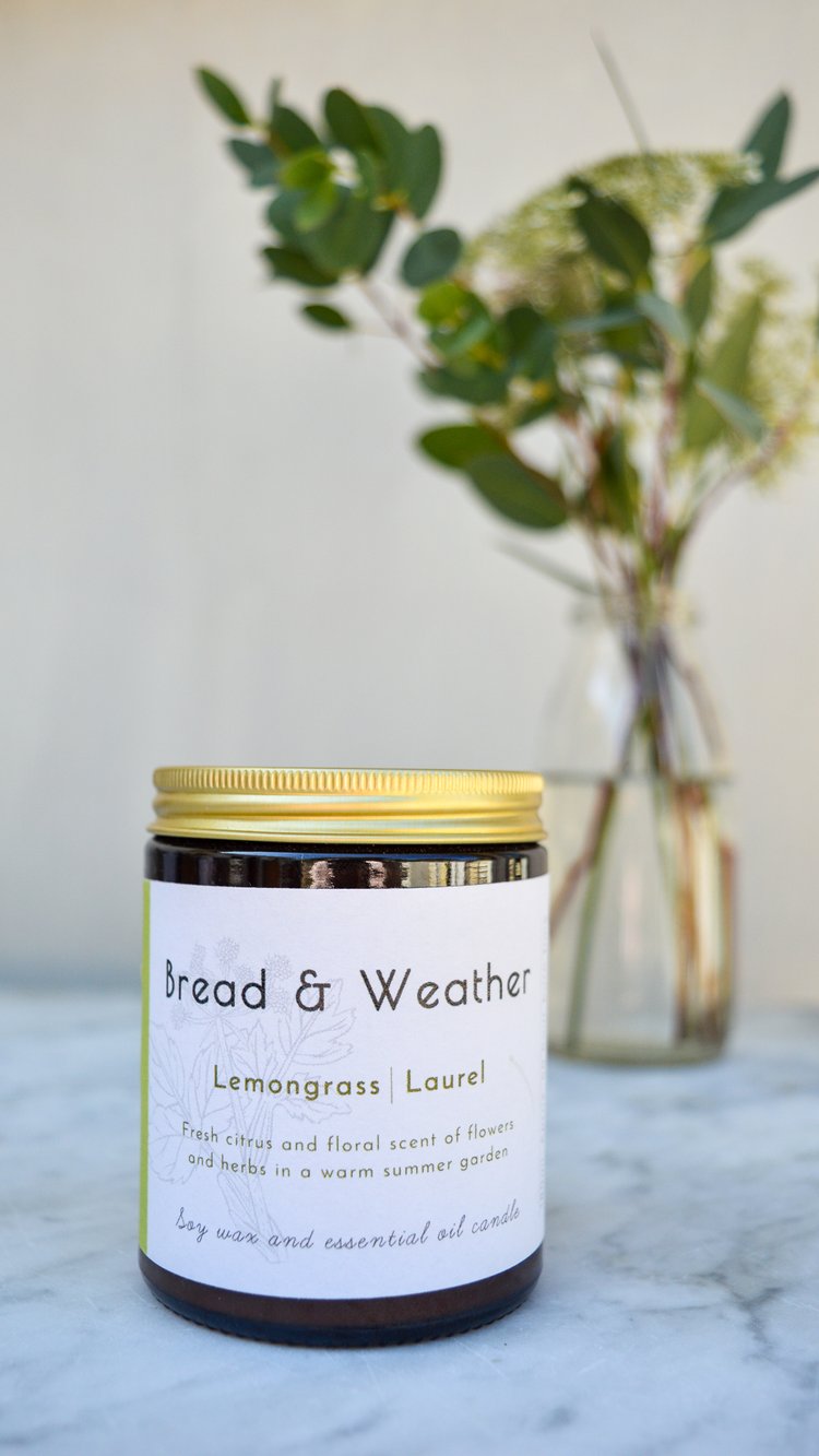 Bread and Weather Essential Oil Candle - Lemongrass Laurel