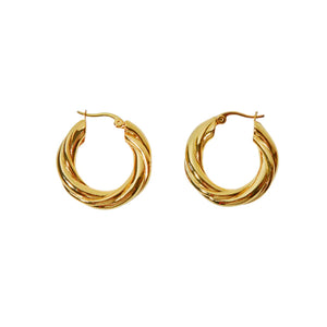 Realta Olive Classic Gold Hoops