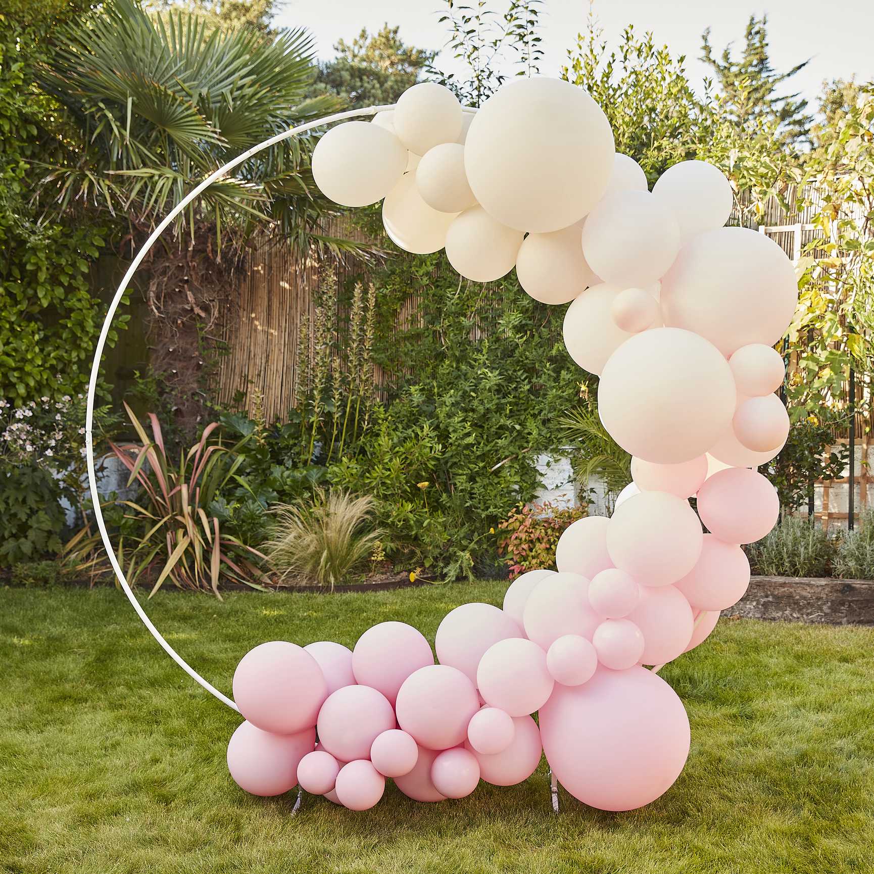 Nude and pink biodegradable Balloon Arch kit - 75 balloons