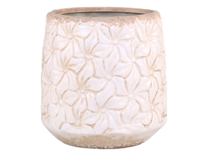 Cream ceramic plant pot - small
