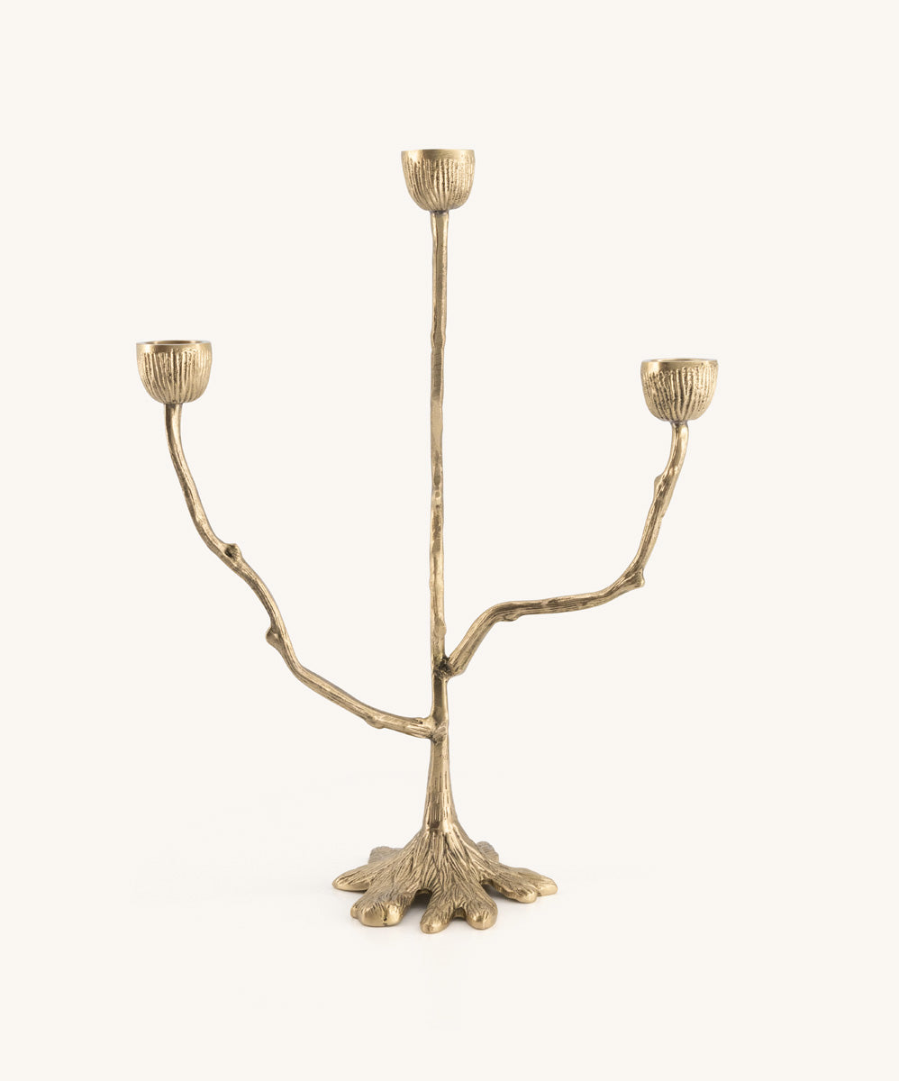 Misty Tree Triple Candle Holder