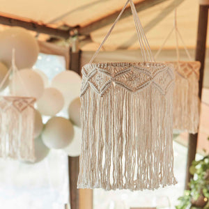 Macramé chandelier